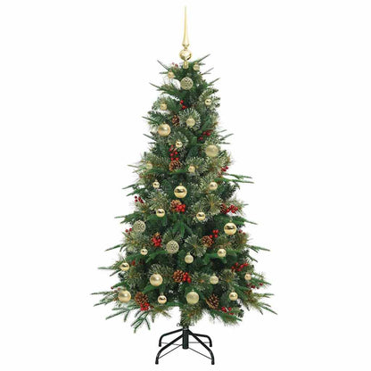 Künstlicher klappbarer Weihnachtsbaum Grün 150 cm PE und PVC