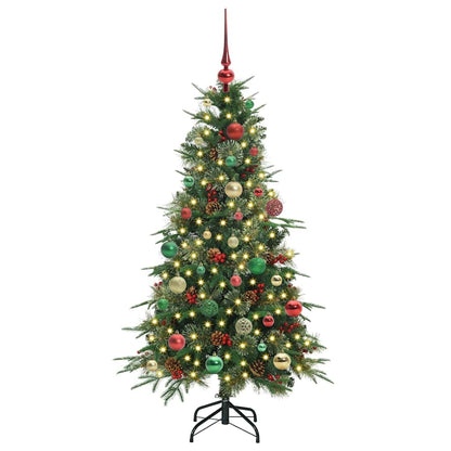 Künstlicher klappbarer Weihnachtsbaum Grün 150 cm PE und PVC