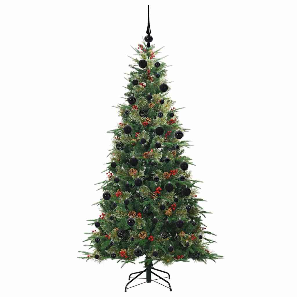 Künstlicher klappbarer Weihnachtsbaum Grün 210 cm PE und PVC