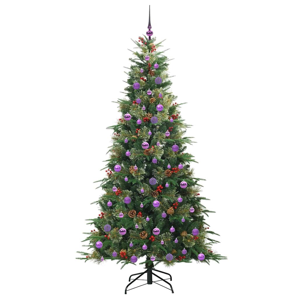 Künstlicher klappbarer Weihnachtsbaum Grün 210 cm PE und PVC