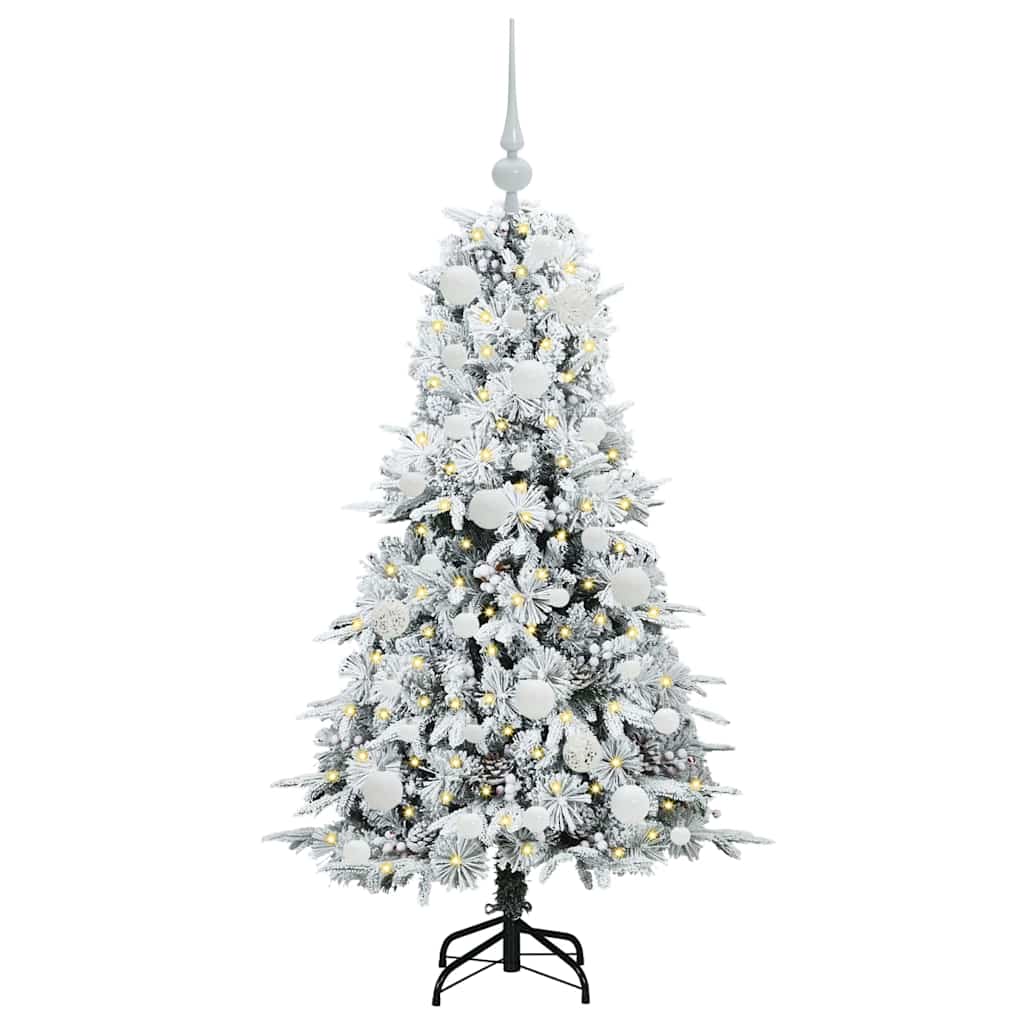 Künstlicher klappbarer Weihnachtsbaum Weiß 120 cm PE und PVC