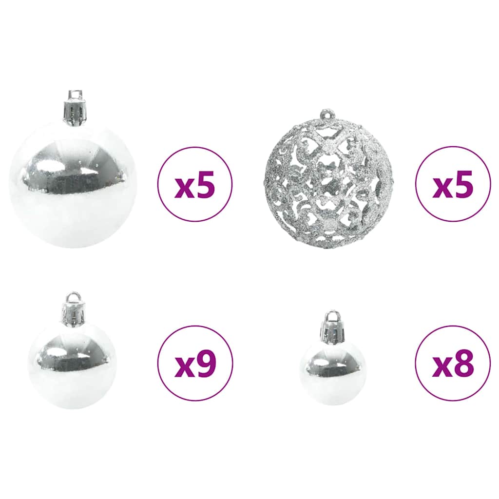 Künstlicher klappbarer Weihnachtsbaum Weiß 120 cm PE und PVC