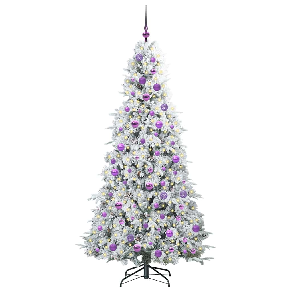Künstlicher klappbarer Weihnachtsbaum Weiß 180 cm PE und PVC