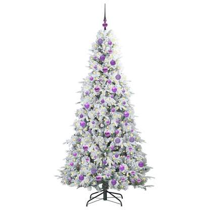 Künstlicher klappbarer Weihnachtsbaum Weiß 180 cm PE und PVC