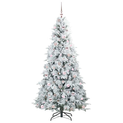 Künstlicher klappbarer Weihnachtsbaum Weiß 210 cm PE und PVC