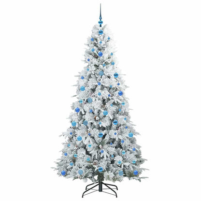 Künstlicher klappbarer Weihnachtsbaum Weiß 210 cm PE und PVC
