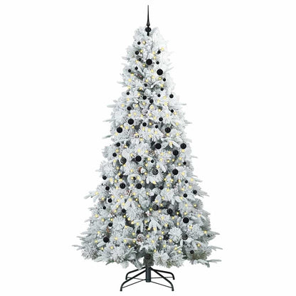 Künstlicher klappbarer Weihnachtsbaum Weiß 240 cm PE und PVC