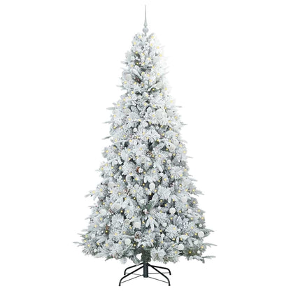 Künstlicher klappbarer Weihnachtsbaum Weiß 240 cm PE und PVC