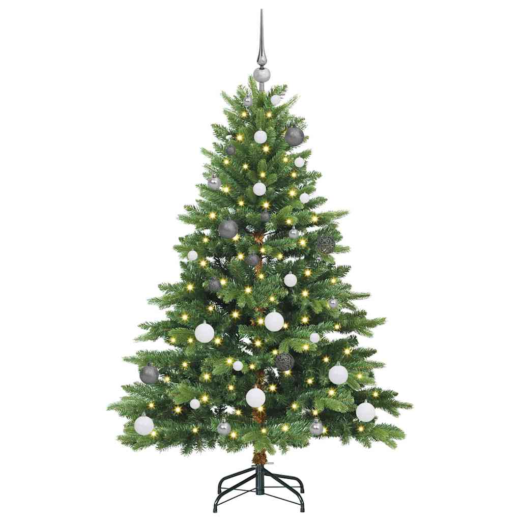 Künstlicher Weihnachtsbaum mit 150 LEDs Grün 150 cm PE und PVC