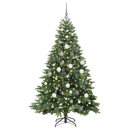 Künstlicher Weihnachtsbaum mit 300 LEDs Grün 180 cm PE und PVC