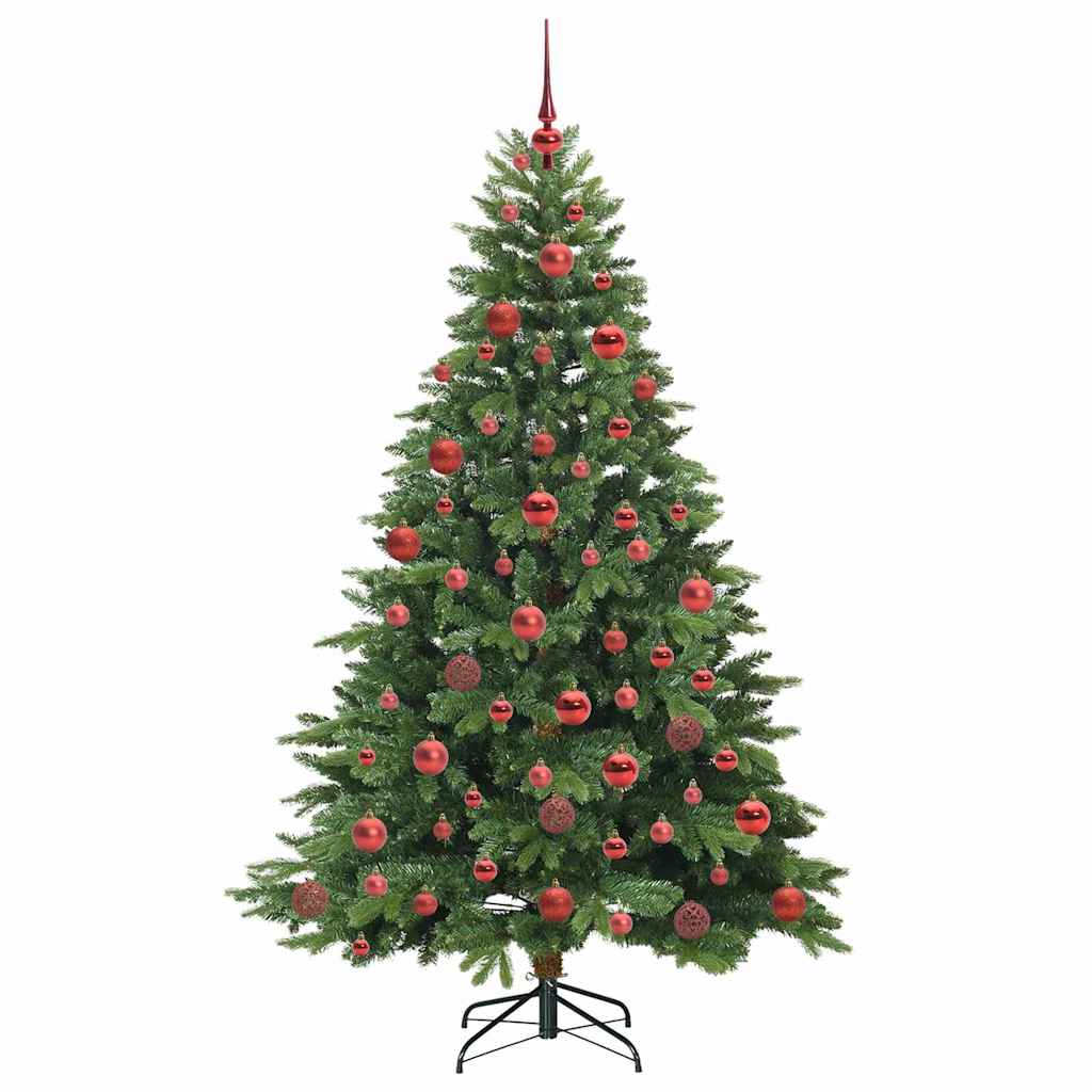 Künstlicher Weihnachtsbaum mit 300 LEDs Grün 180 cm PE und PVC