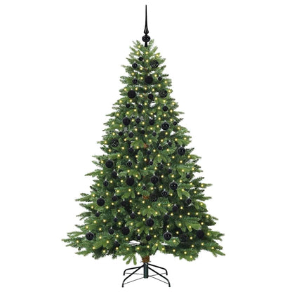 Künstlicher Weihnachtsbaum mit 300 LEDs Grün 180 cm PE und PVC