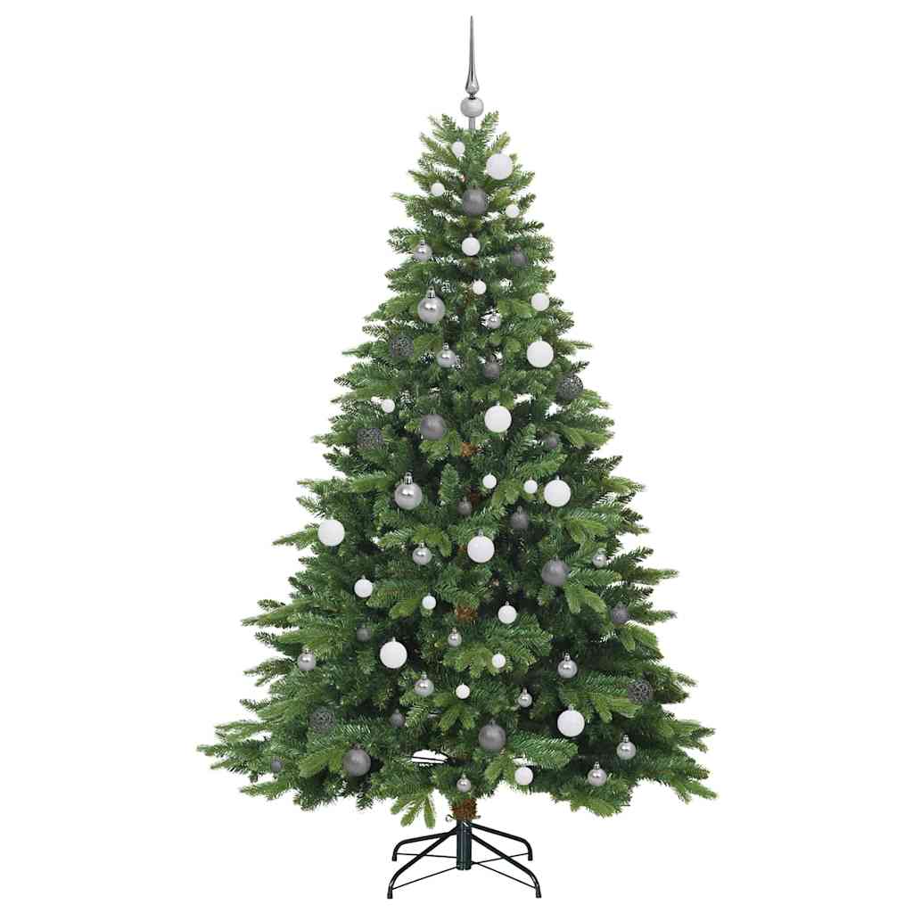 Künstlicher Weihnachtsbaum mit 300 LEDs Grün 210 cm PE und PVC