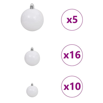 Künstlicher Weihnachtsbaum mit 300 LEDs Grün 210 cm PE und PVC