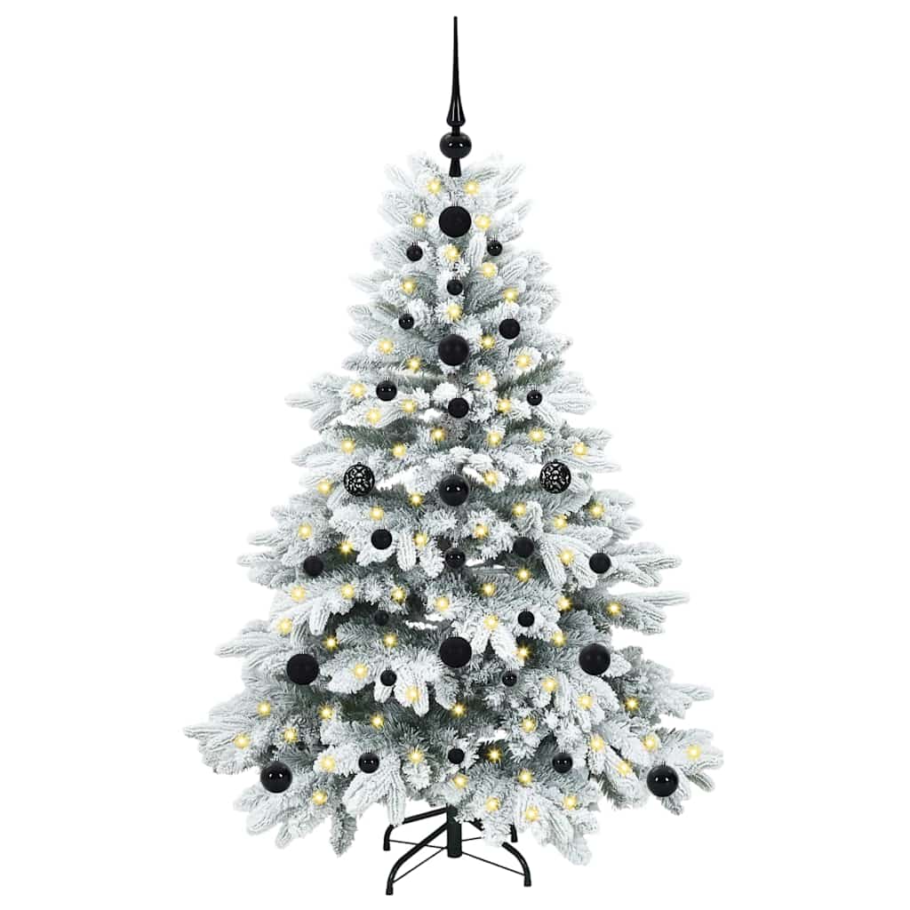 Künstlicher Weihnachtsbaum mit 150 LEDs Weiß 120 cm PE und PVC