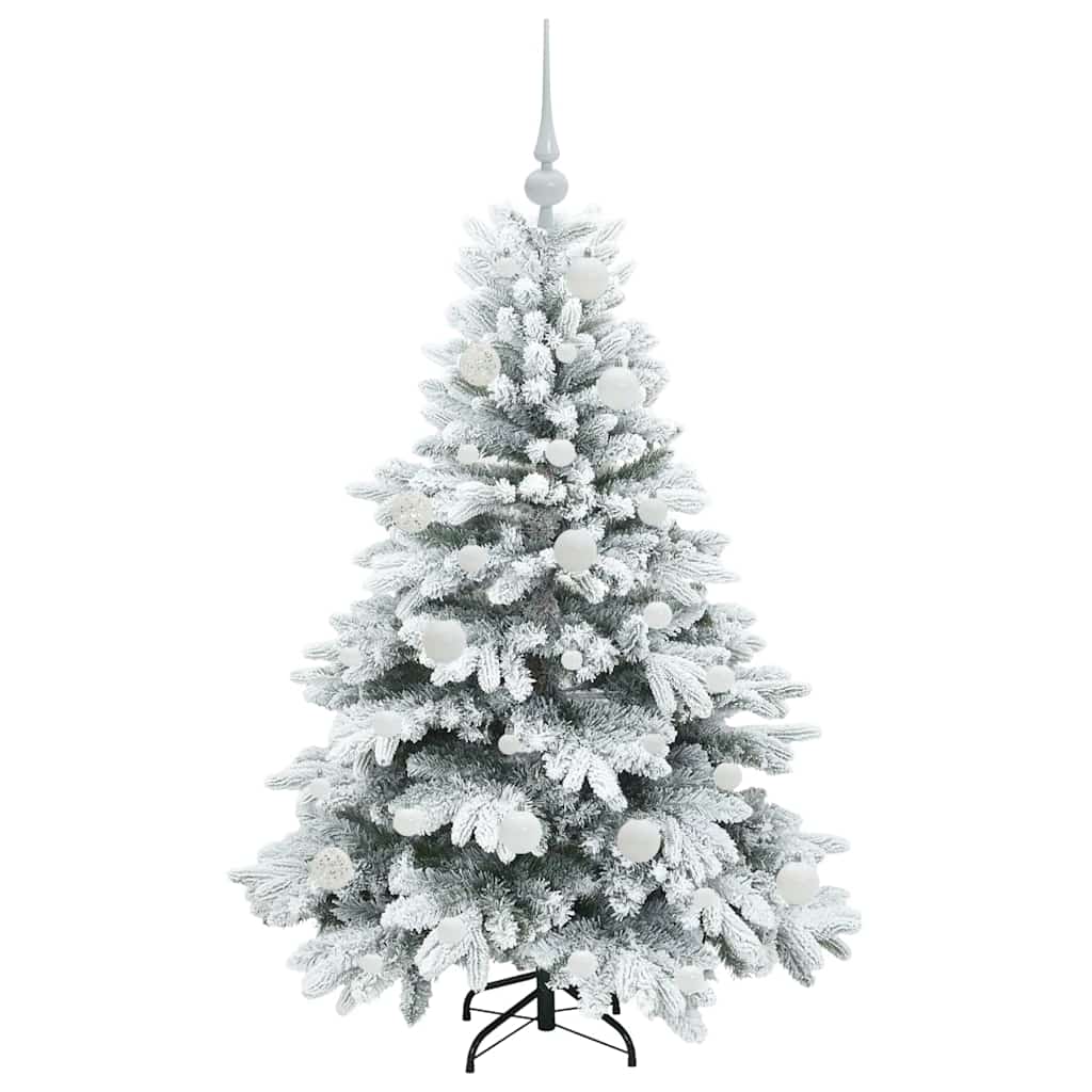 Künstlicher Weihnachtsbaum mit 150 LEDs Weiß 120 cm PE und PVC