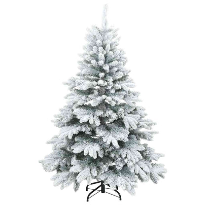 Künstlicher Weihnachtsbaum mit 150 LEDs Weiß 120 cm PE und PVC