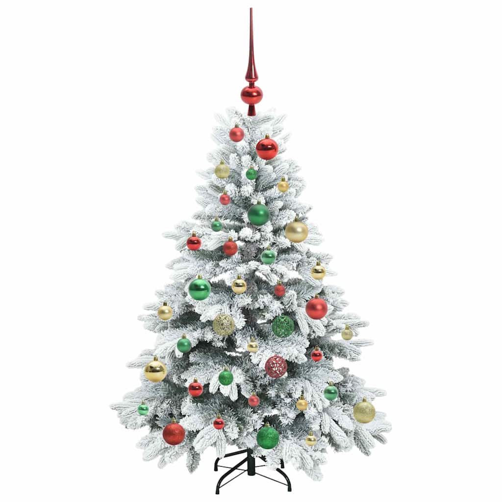 Künstlicher Weihnachtsbaum mit 150 LEDs Weiß 120 cm PE und PVC