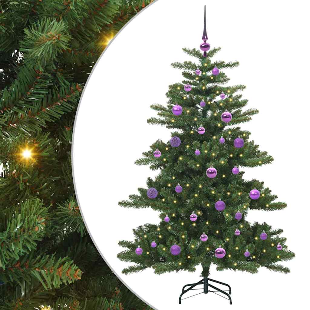 Künstlicher klappbarer Weihnachtsbaum Grün 150 cm PVC und Stahl