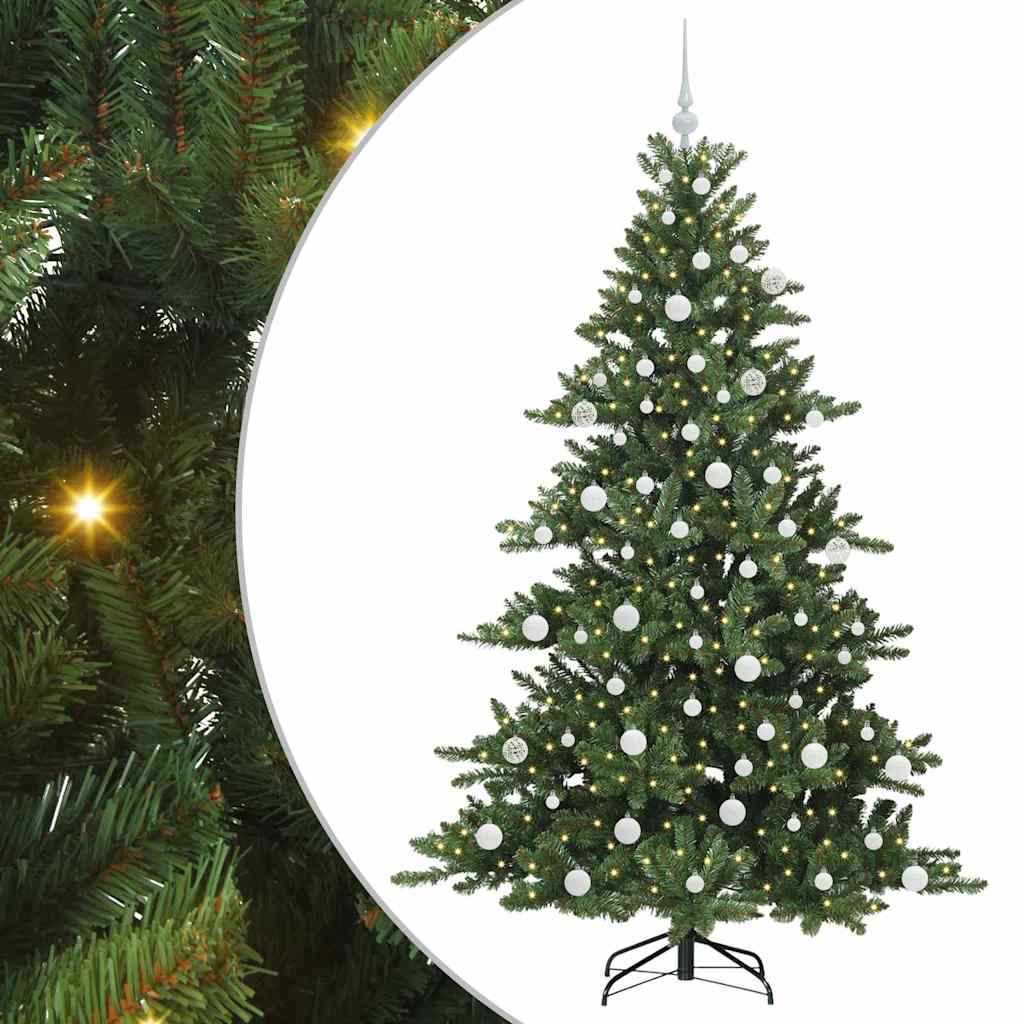Künstlicher klappbarer Weihnachtsbaum Grün 180 cm PVC und Stahl