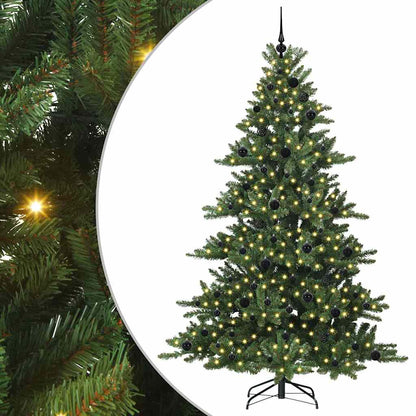 Künstlicher klappbarer Weihnachtsbaum Grün 210 cm PVC und Stahl