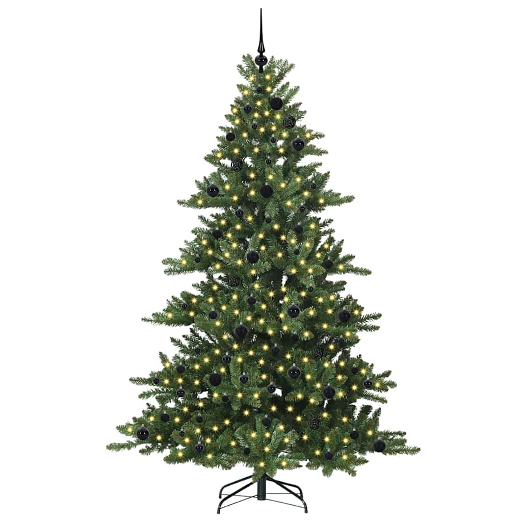 Künstlicher klappbarer Weihnachtsbaum Grün 210 cm PVC und Stahl