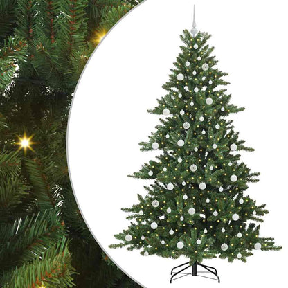 Künstlicher klappbarer Weihnachtsbaum Grün 210 cm PVC und Stahl