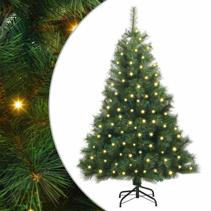 Künstlicher Weihnachtsbaum mit 150 LEDs Grün 120 cm PE und PVC