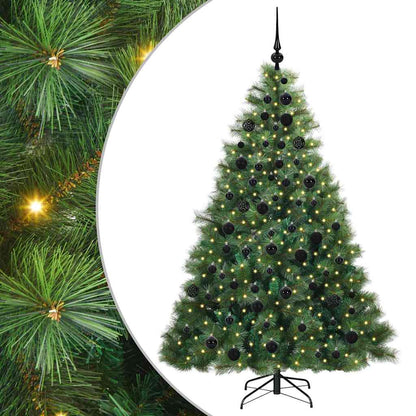 Künstlicher Weihnachtsbaum mit 300 LEDs Grün 180 cm PE und PVC