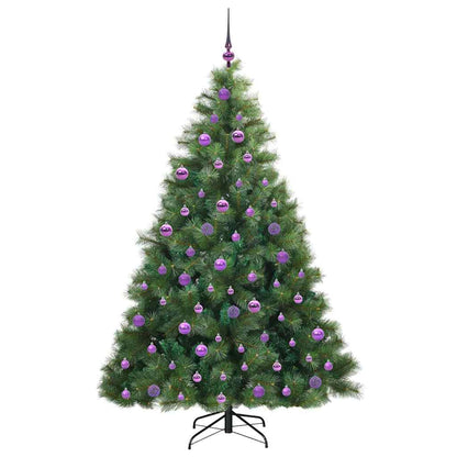 Künstlicher Weihnachtsbaum mit 300 LEDs Grün 180 cm PE und PVC