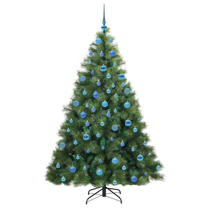 Künstlicher Weihnachtsbaum mit 300 LEDs Grün 180 cm PE und PVC
