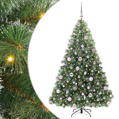 Künstlicher Weihnachtsbaum mit 300 LEDs Grün 180 cm PE und PVC