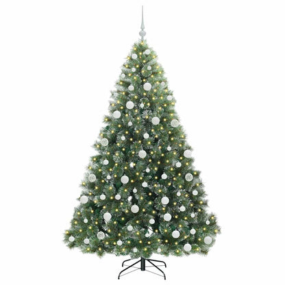 Künstlicher Weihnachtsbaum mit 300 LEDs Grün 180 cm PE und PVC