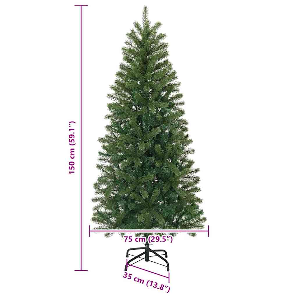 Künstlicher Weihnachtsbaum Grün 150 cm PVC, PE und Stahl