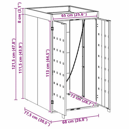 Rollabfallbehälter mit Pflanzdach für einen 240L Behälter