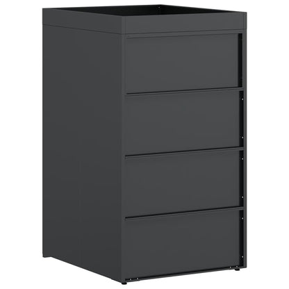 Mülltonnenlager mit Pflanzerdach für 240L Tonne Anthrazit Stahl