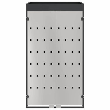 Mülltonnenlager mit Pflanzerdach für 240L Tonne Anthrazit Stahl