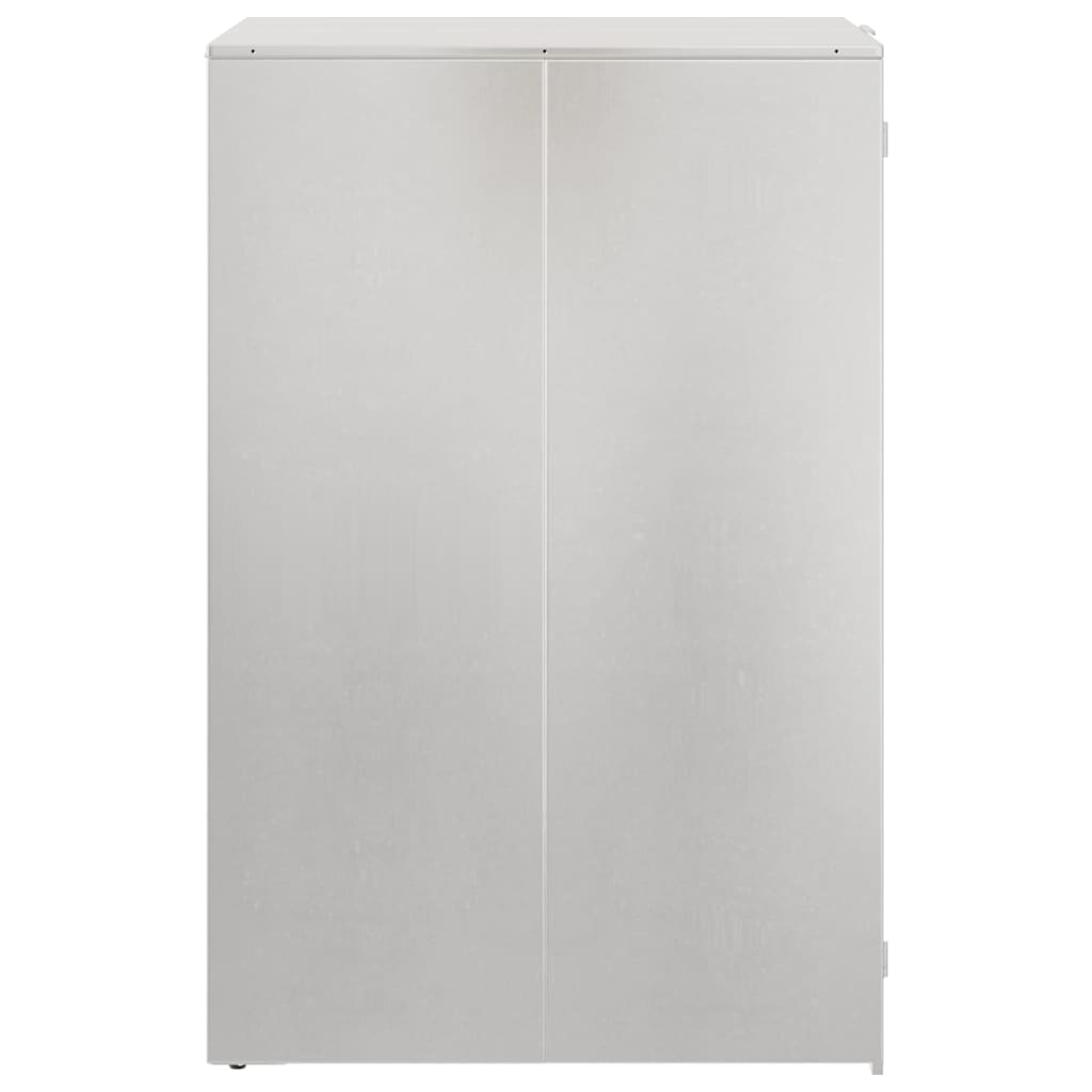 Mülltonnenlager mit Gas-Hebedeckel für 240L Tonne Silber