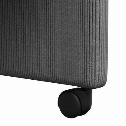 Esszimmerstühle mit Rollen 2 pcs Dunkelgrau 57 x 66 x 94 cm