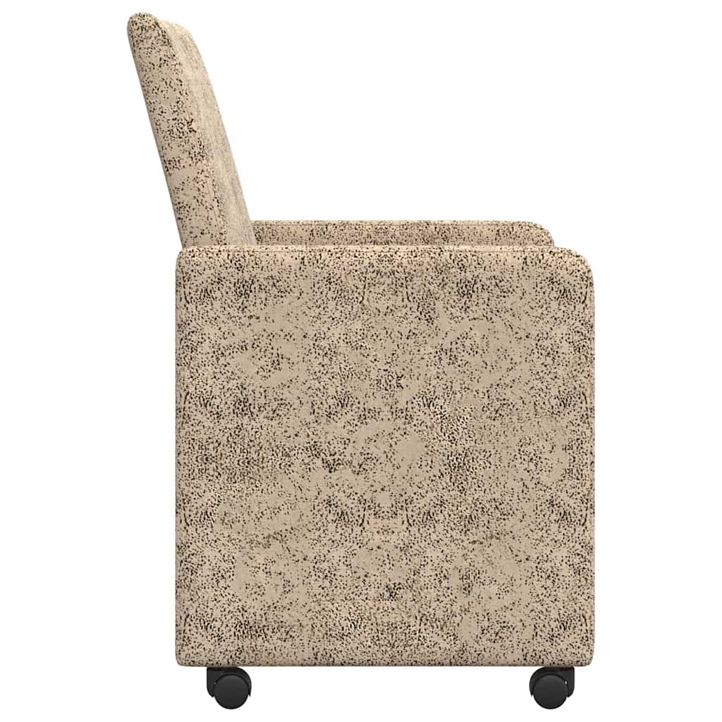 Esszimmerstühle mit Rollen 2 pcs Hellgrau 57 x 66 x 94 cm