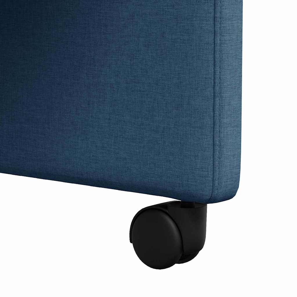 Esszimmerstühle mit Rollen 2 pcs Blau 58 x 65 x 94 cm Stoff