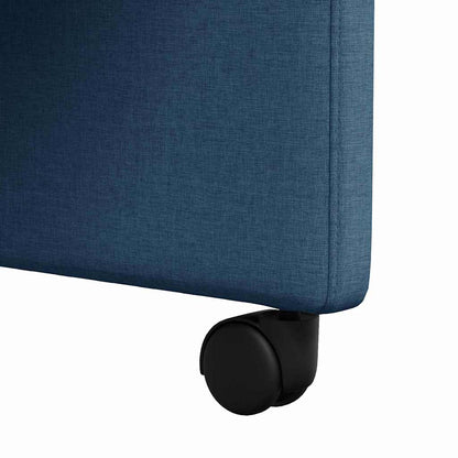 Esszimmerstühle mit Rollen 2 pcs Blau 58 x 65 x 94 cm Stoff
