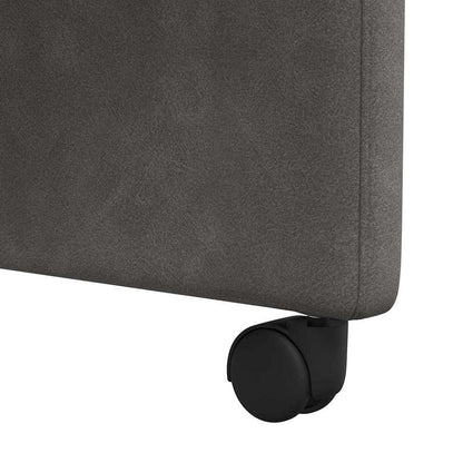 Esszimmerstühle mit Rollen 2 pcs Schwarz 57 x 67 x 95 cm