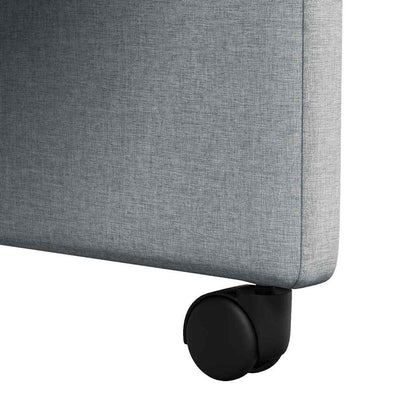 Esszimmerstühle mit Rollen 2 pcs Hellgrau 57 x 67 x 95 cm Stoff