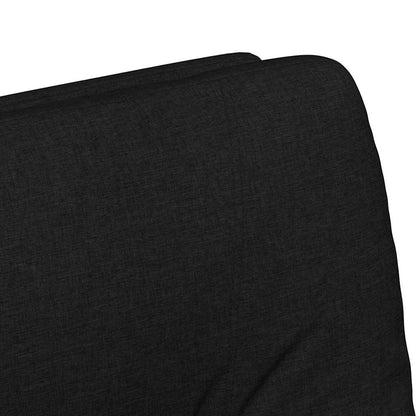 Esszimmerstühle mit Rollen 2 pcs Schwarz 57 x 67 x 95 cm Stoff