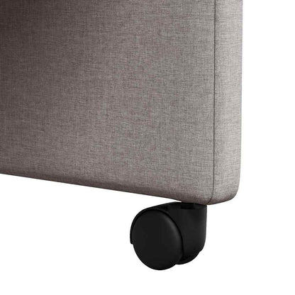 Esszimmerstühle mit Rollen 2 pcs Taupe 57 x 67 x 95 cm Stoff