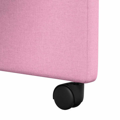 Esszimmerstühle mit Rollen 2 pcs Rosa 57 x 67 x 95 cm Stoff