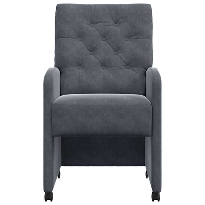 Esszimmerstühle mit Rollen 2 pcs Dunkelgrau 58 x 67 x 97 cm