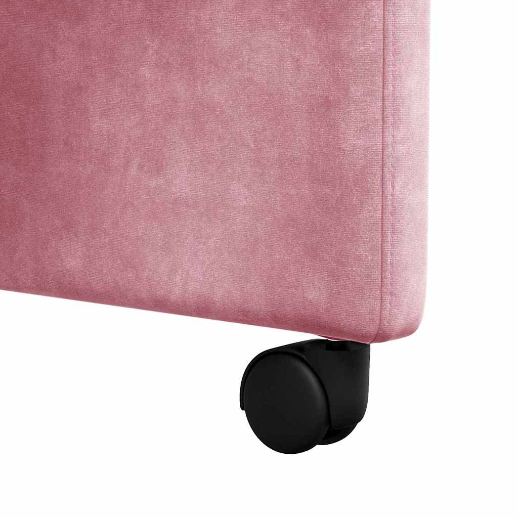 Esszimmerstühle mit Rollen 2 pcs Rosa 58 x 67 x 97 cm Samt