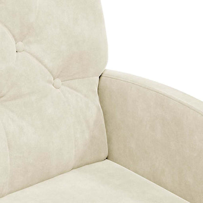 Esszimmerstühle mit Rollen 2 pcs Creme 58 x 67 x 97 cm Samt